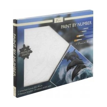 OMEGA TOYS Painting by numbers 30x40cm Dolphin - 24 paints/4 pedzle