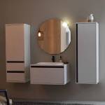 Kolpa San Висок стенен шкаф с врата и чекмеджета KolpaSan Pandora бял MDF 130x45 см (514270)