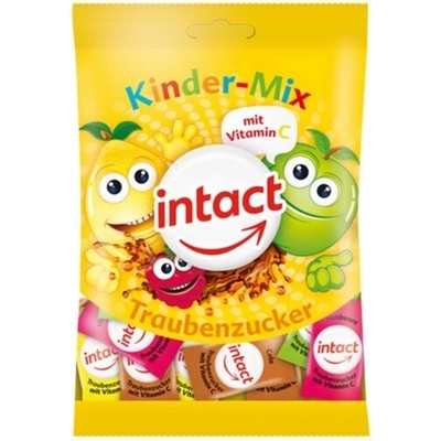 INTACT hroznový cukor cukríky Kinder Mix s vitamínom C 75 g