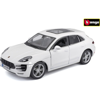Bburago Plus Porsche Macan metalíza bílá 1:24