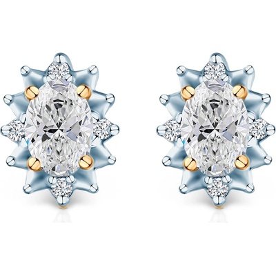 SAVICKI Обеци Savicki двуцветно злато, лабораторни диаманти