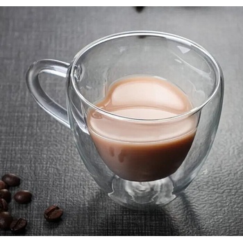 ЧАША С ДРЪЖКА ДВУСТЕННА СЪРЦЕ 7Х6.7СМ. 0.090Л (20910/2)