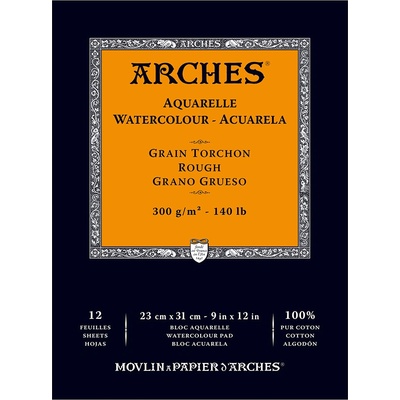 Arches Aquarelle bloky 12 listov 23x31cm 300g/m2 rough