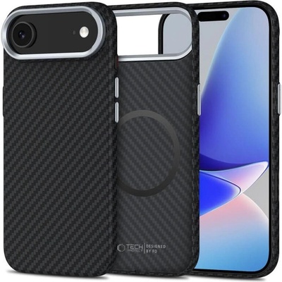 Tech-Protect Magsafe Калъф за iPhone Air, Tech-Protect ION Carbon Case, Черен (5906302330348)