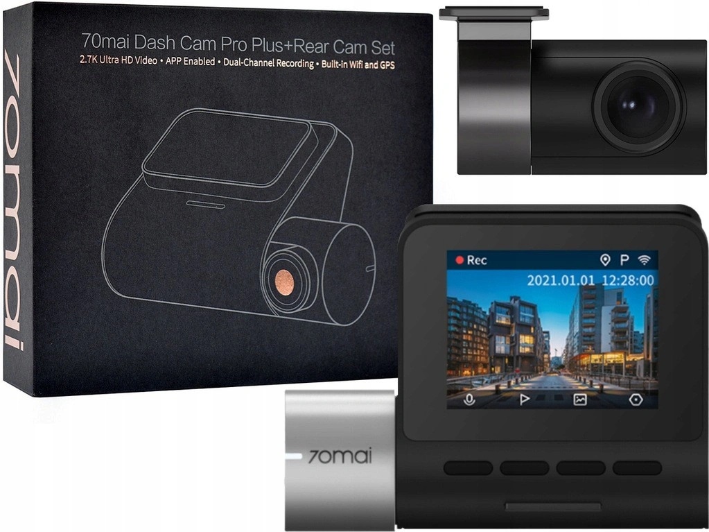 70mai Dash Cam Pro Plus + Rear Cam Set A500s-1 od 111,53