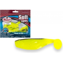 Mann's Bait Co. Ltd UMELÁ RYBA SHAD FCHBB-Fluo Žltá Čierny chrbát 6cm 7ks