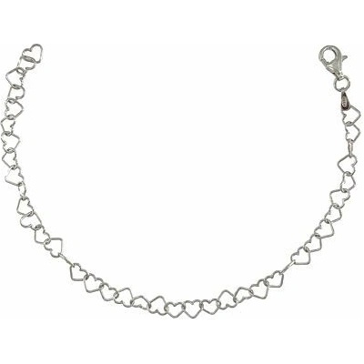 INFINITYSILVER Stříbrný náramek HEART 2 srdíčkový 723306018