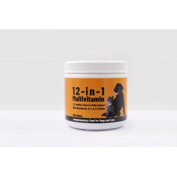 Multivitamin Soft Chews 12-in-1 - меки, дъвчащи и овкусени таблетки за кучета и котки