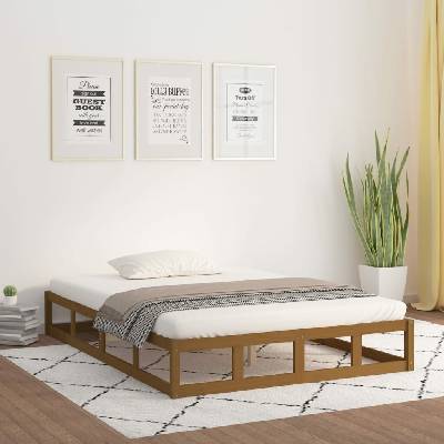 Nábytek XL 820804 Rám postele medově hnědý masivní dřevo