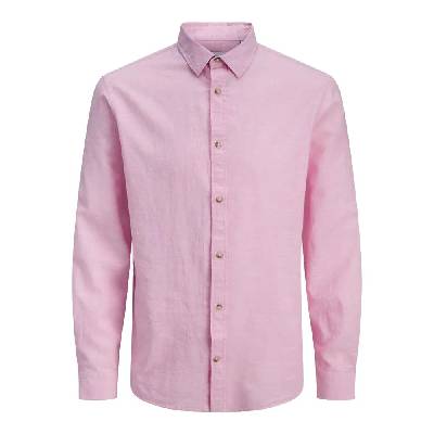 Риза с дълъг ръкав Jack & jones Esummer Linen Blend long sleeve shirt - Pink (Prism Pink)