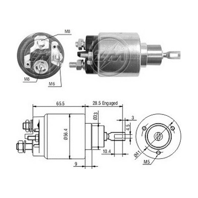 Spínač startéru Bosch 0001107034, 2339303001