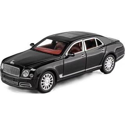 Bentley Mulsanne kovový model hračka na baterie světla zvuk Černá 1:24