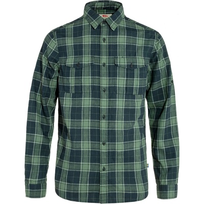Fjällräven Мъжка риза с копчета Fjällräven Övik Travel Shirt L/S Shirt - Dark Navy / Patina Green - размер XL (033-1656-0415)