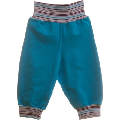 Tepláčky tyrkysové proužek