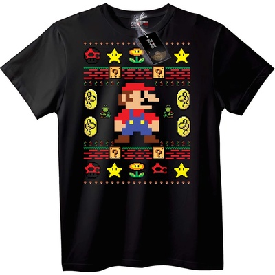 NOONEBRAND Тениска Super Mario с пиксел арт - 2XL, White