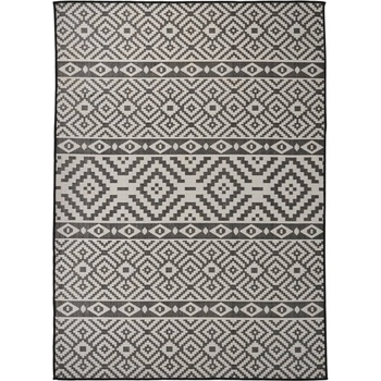 Image 1 of vidaXL Градински плоскотъкан килим, 200x280 см, черни шевици (340854)