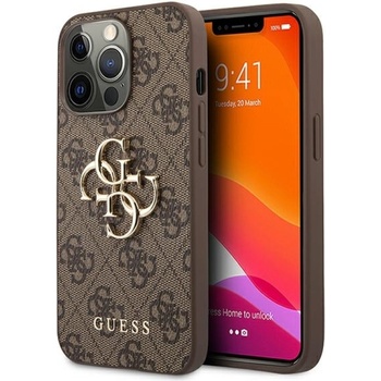 Image 1 of GUESS Гръб Guess PU 4G Metal Logo Case за iPhone 13 Pro Max - Кафяв