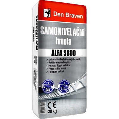 DEN BRAVEN Samonivelačná hmota ALFA S800 šedá 25 kg