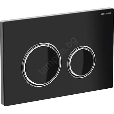 Geberit 115.884. SJ. 1 - Бутон за пускане на водата Sigma50 24, 6x16, 4 cm черен/лъскав хром (GB0132)