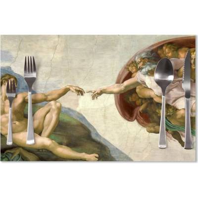 Sablio Prostírání Stvoření Adama - Michelangelo Buonarroti 40x30cm