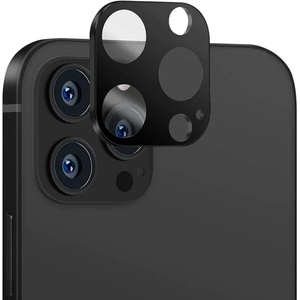 Techsuit Протектор за камера за iPhone 12 Pro Max - Цяло стъкло за камера - Черен