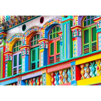 Bluebird Puzzle - Puzzle Coloured Facade, Singapore - 1 000 piese