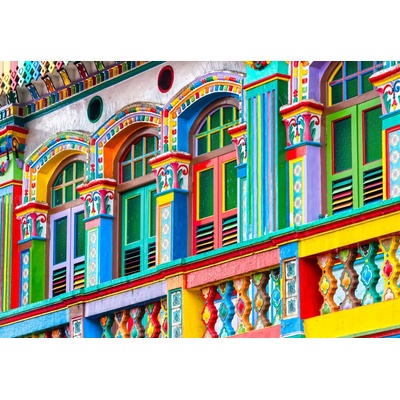 Bluebird Puzzle - Puzzle Coloured Facade, Singapore - 1 000 piese