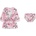 Guess Многоцветна рокля с дълъг ръкав за бебе момиче със сребристо лого Guess