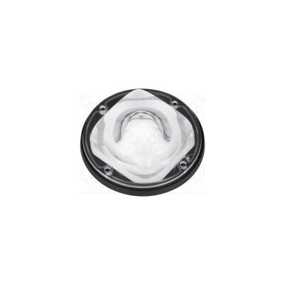 Čočka LED kulatý Mat silikon průhledná Barva černá H 20,7mm