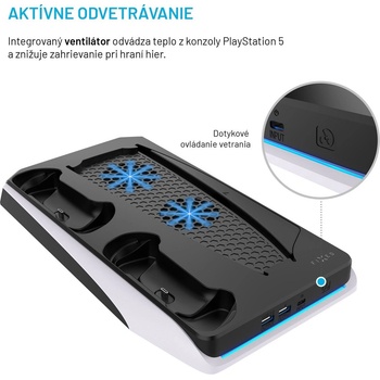 FIXED Multifunkčná stanica PlayStation 5 FIXPS5-MCS-BW