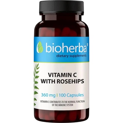Bioherba Vitamin C With Roseship, 360 mg, 100 капсули, Bioherba