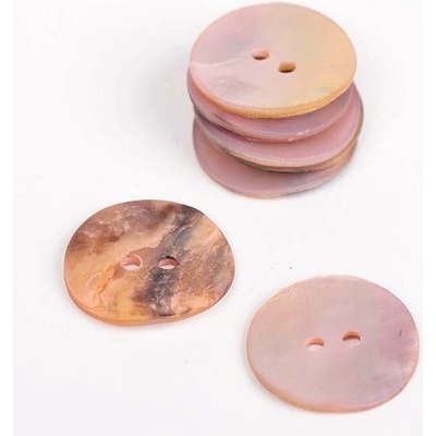 Kulatý knoflík Drops Ø 20 mm perleťový pudrový