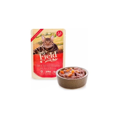 Sam´s Field Sterilized True Meat Fillets with Beef & Beetroot 85 g