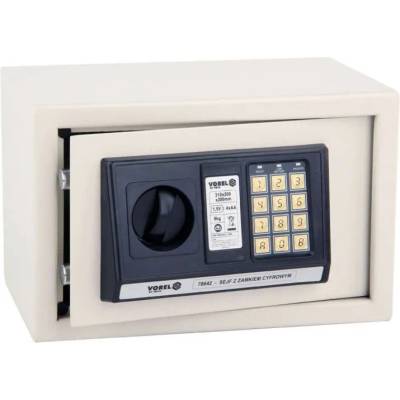 Метален сейф с електронен шифър и ключ vorel, 31 х 20 х 20 см (euro 78642)