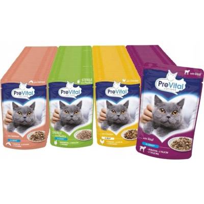 Prevital Sáčky Krmivo Vlhké Mix Chutí 96x100 g