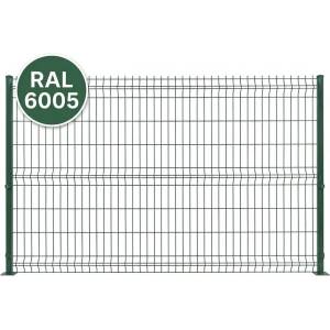  ОГРАДИ - ОГРАДНО ПАНО - ЗЕЛЕНИ (ral 6005) - 3d - ДВОЙНА ПРЪЧКА