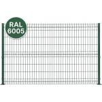  ОГРАДИ - ОГРАДНО ПАНО - ЗЕЛЕНИ (ral 6005) - 3d - ДВОЙНА ПРЪЧКА