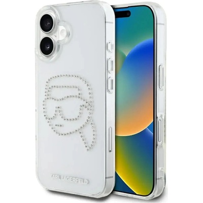 KARL LAGERFELD IML Rhinestones Karl Head Case за iPhone 16 Clear (3666339358563)