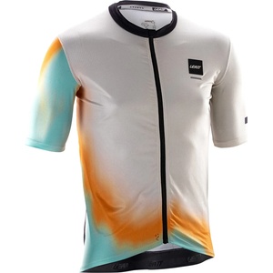 Leatt Мъжка фланелка с къс ръкав за колоездене Leatt MTB Endurance 3.0 Jersey Cycling jersey - Heatmap White (056-4112-0211)