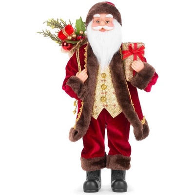 MagicHome Vánoční dekorace Santa s dárky 60 cm