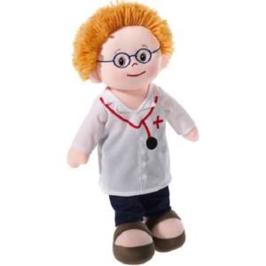 HEUNEC Mека кукла Heunec Poupetta - Лекар, 30 cm (475373) - ozone