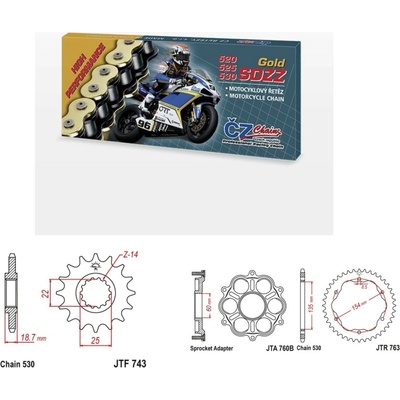 ČZ Řetězová sada Ducati 1200 Multistrada 10-17
