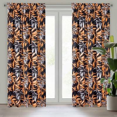 Takoy PIERRE CARDIN záves ZOJA z mäkkého zamatu s potlačou vetvičiek-HF-385817 | 140 x 270 cm