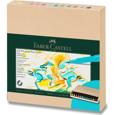 Faber-Castell 6714 Pitt Artist Pen Brush studio box 12 ks