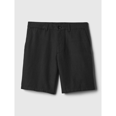 GAP 870594-02 Lněné kraťasy Černá