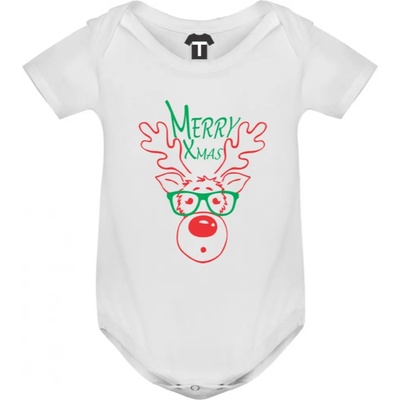 Бебешко боди в различни цветове Merry Christmas
