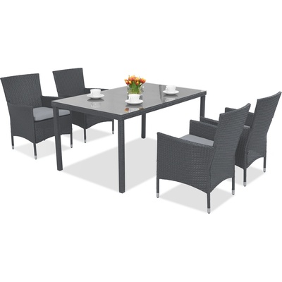 Garden Point Milan/Grenada 4 Garden Point антрацит техноратан градински мебели (GAP1393-4)