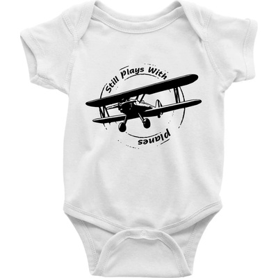 Still Plays With Planes Body kojenecké krátký rukáv bílé