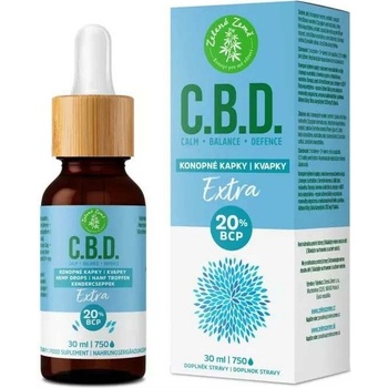 C.B.D. Konopné kvapky s BCP Extra. Vysoko koncentrované rastlinné kvapky s 20% obsahom BCP 30 ml
