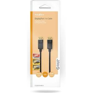 Nedis CCGB37014BK10 Кабел DisplayPort 1.4, щепсел displayport - щепсел displayport, 8K60Hz, 1 м (CCGB37014BK10)